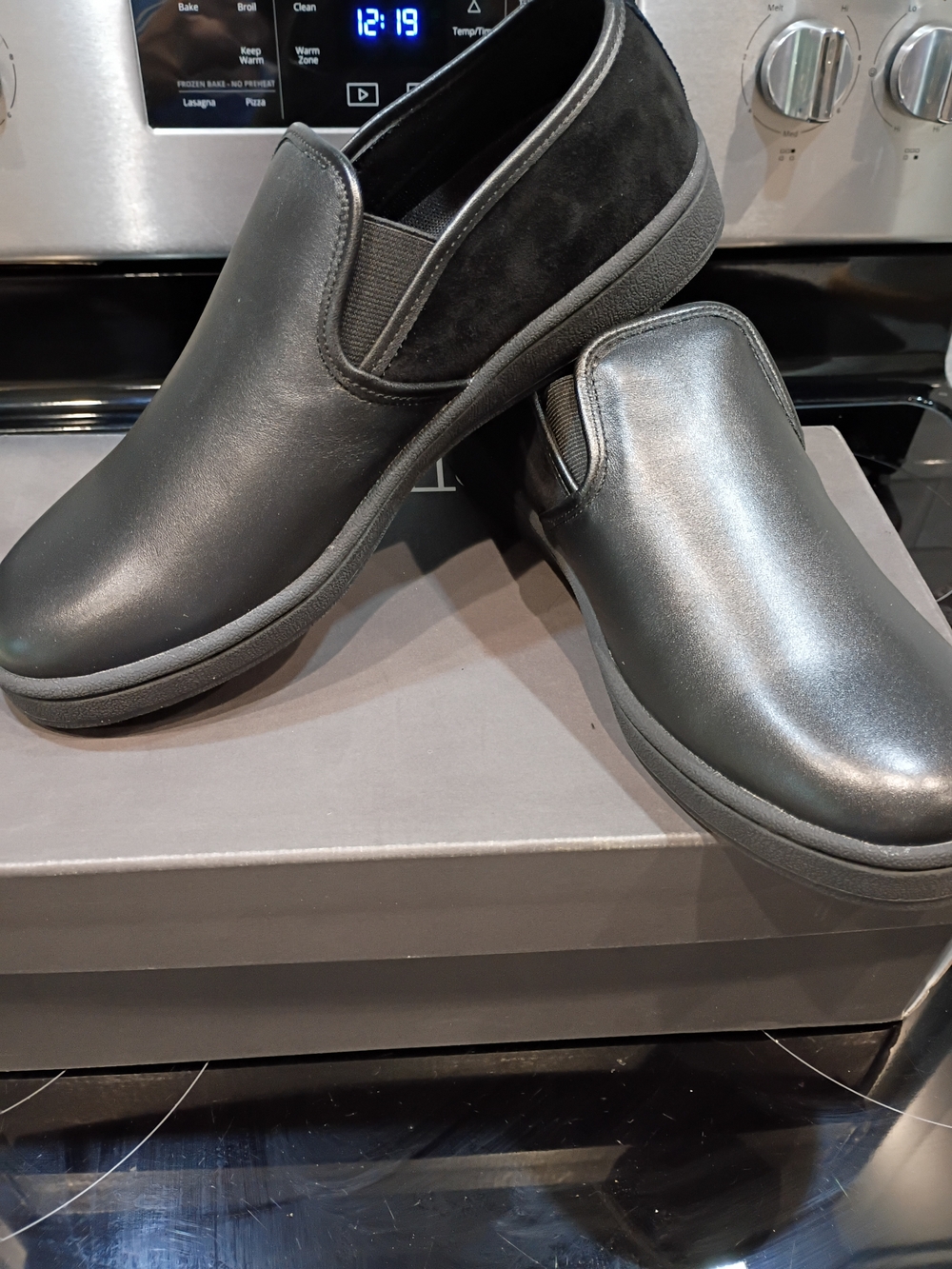 Neil Barrett Men’s Size 39 Black Leather Slip-On Shoes New